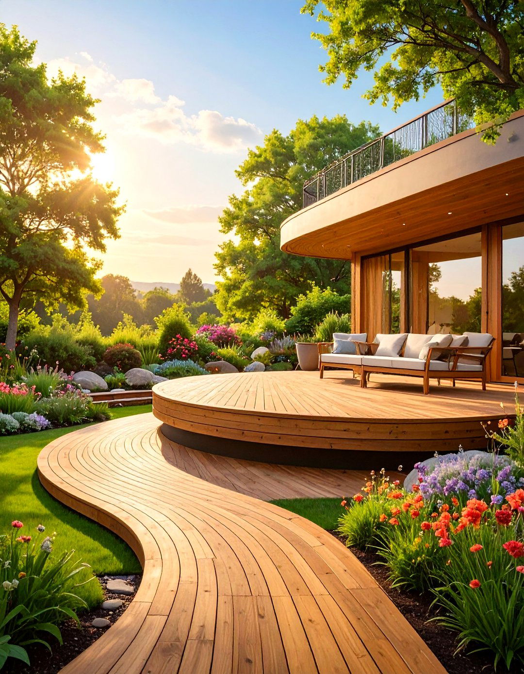 30 Best Backyard 2 Level Deck Designs for More Space - We Love Home Blog