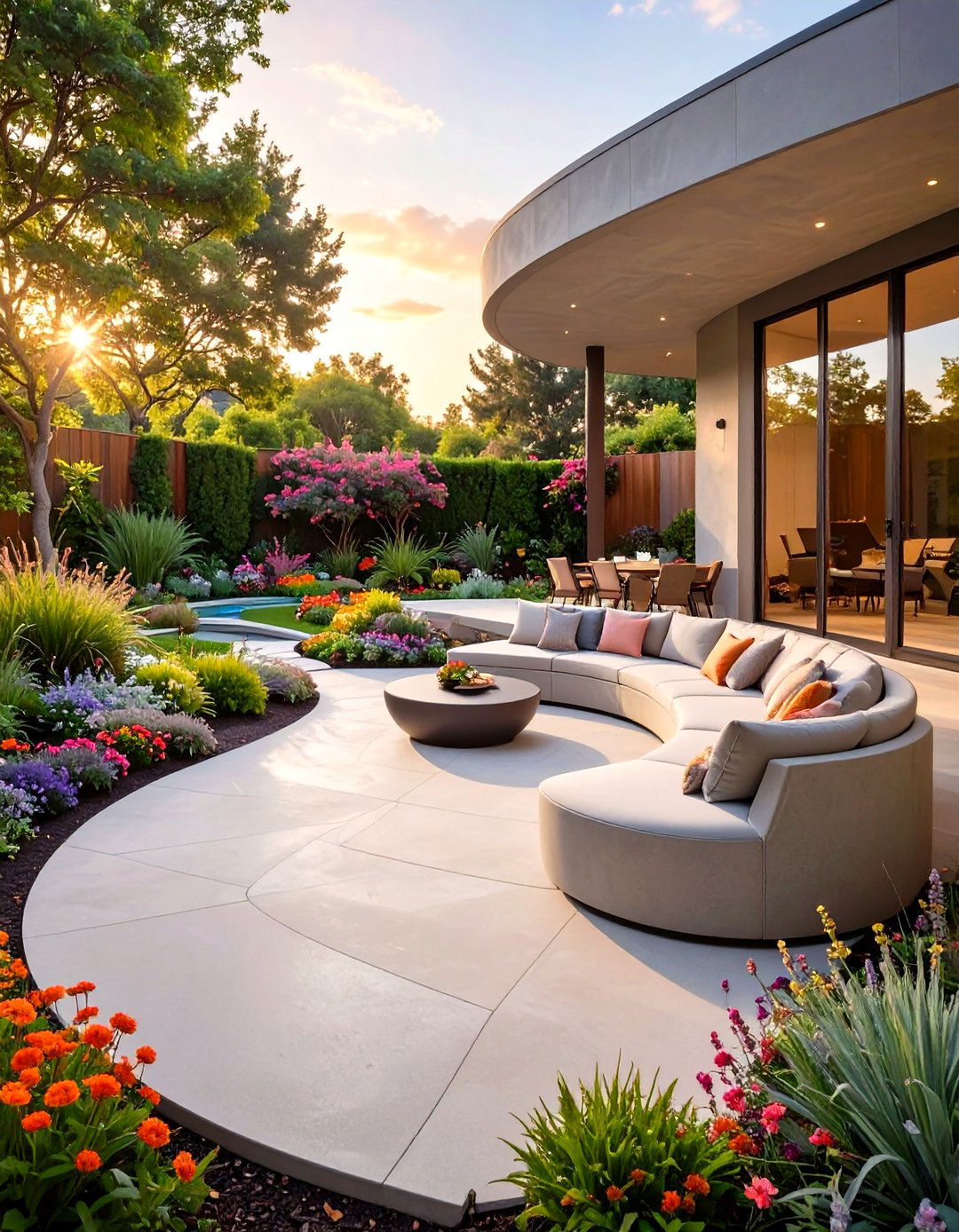 30 Modern Concrete Patio Ideas for Your Backyard - We Love Home Blog