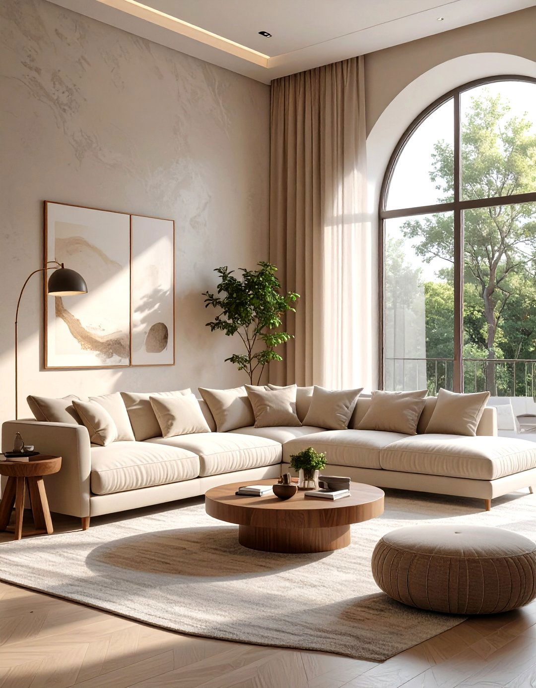 The Curved and Organic Minimalist Living Room - 30 minimalist living room ideas