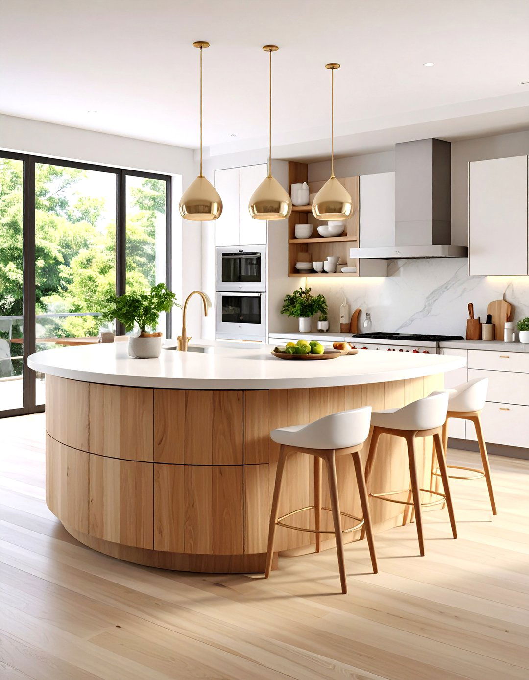 The Curved or Circular Kitchen Island - 30 kitchen islands ideas