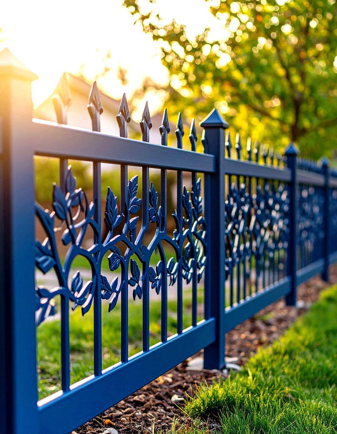 The Custom Laser Cut Metal Fence - 30 front yard fence ideas