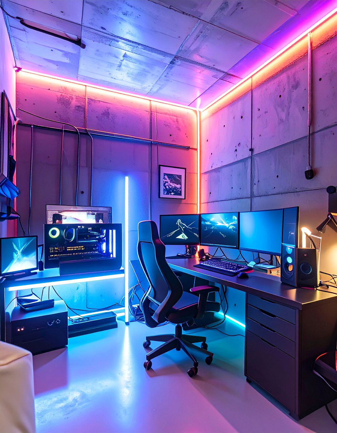 The Cyberpunk Hackers Den Apartment - 30 home design game ideas