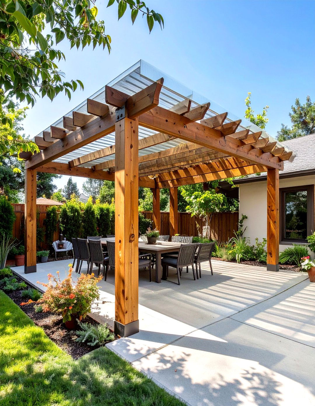 The DIY Attached Lean To Pergola - 30 backyard shade ideas