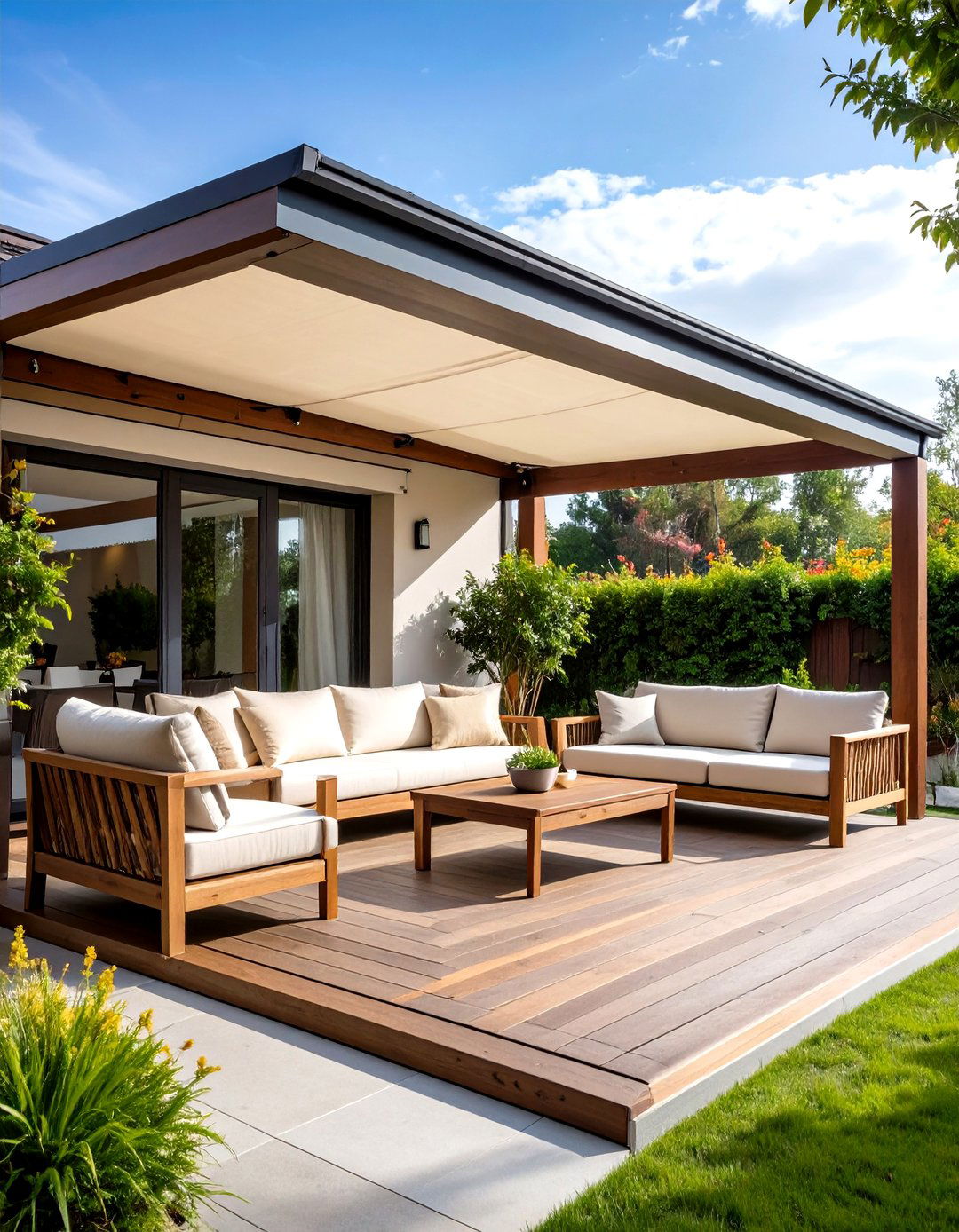 The DIY Awning and Screen Combo - 30 enclosed patio ideas on a budget