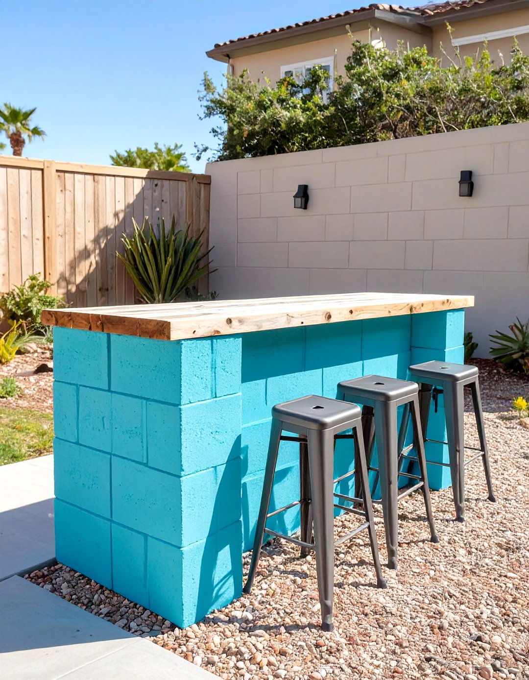 The DIY Cinder Block Cantina Bar - 30 arizona backyard ideas on a budget