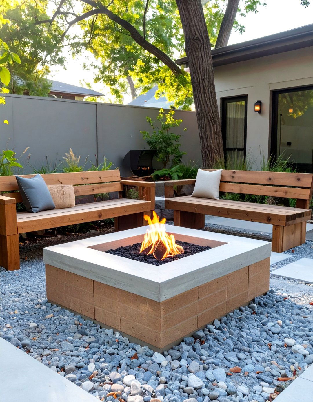 The DIY Cinder Block Fire Pit - 30 country backyard rustic fire pit ideas