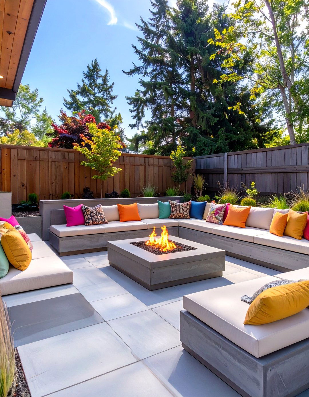 The DIY Concrete Deck - 30 cheap deck ideas
