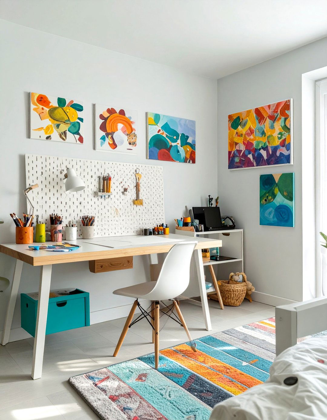 The DIY Creative Studio Bedroom - 30 modern teenage girl bedroom ideas