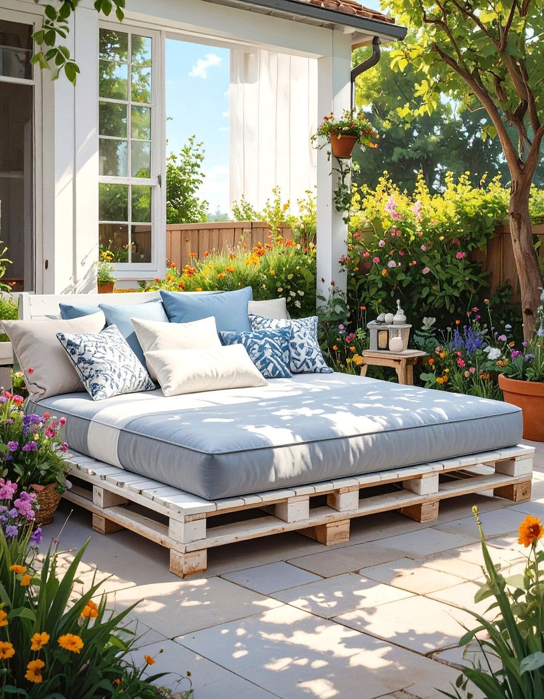The DIY Daybed from Pallets - 30 modern backyard ideas on a budget