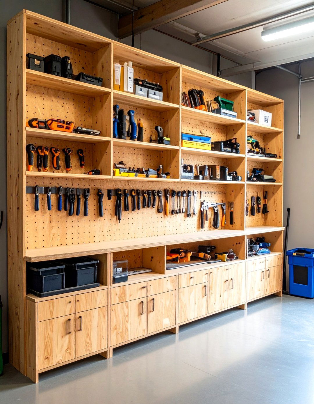 The DIY French Cleat Garage Shelf Wall - 30 garage shelf ideas