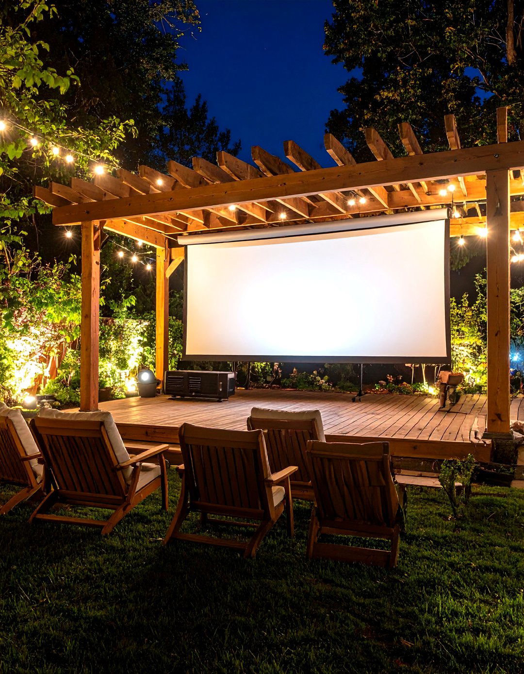 The DIY Motorized Projector Screen Setup - 30 diy outdoor tv ideas