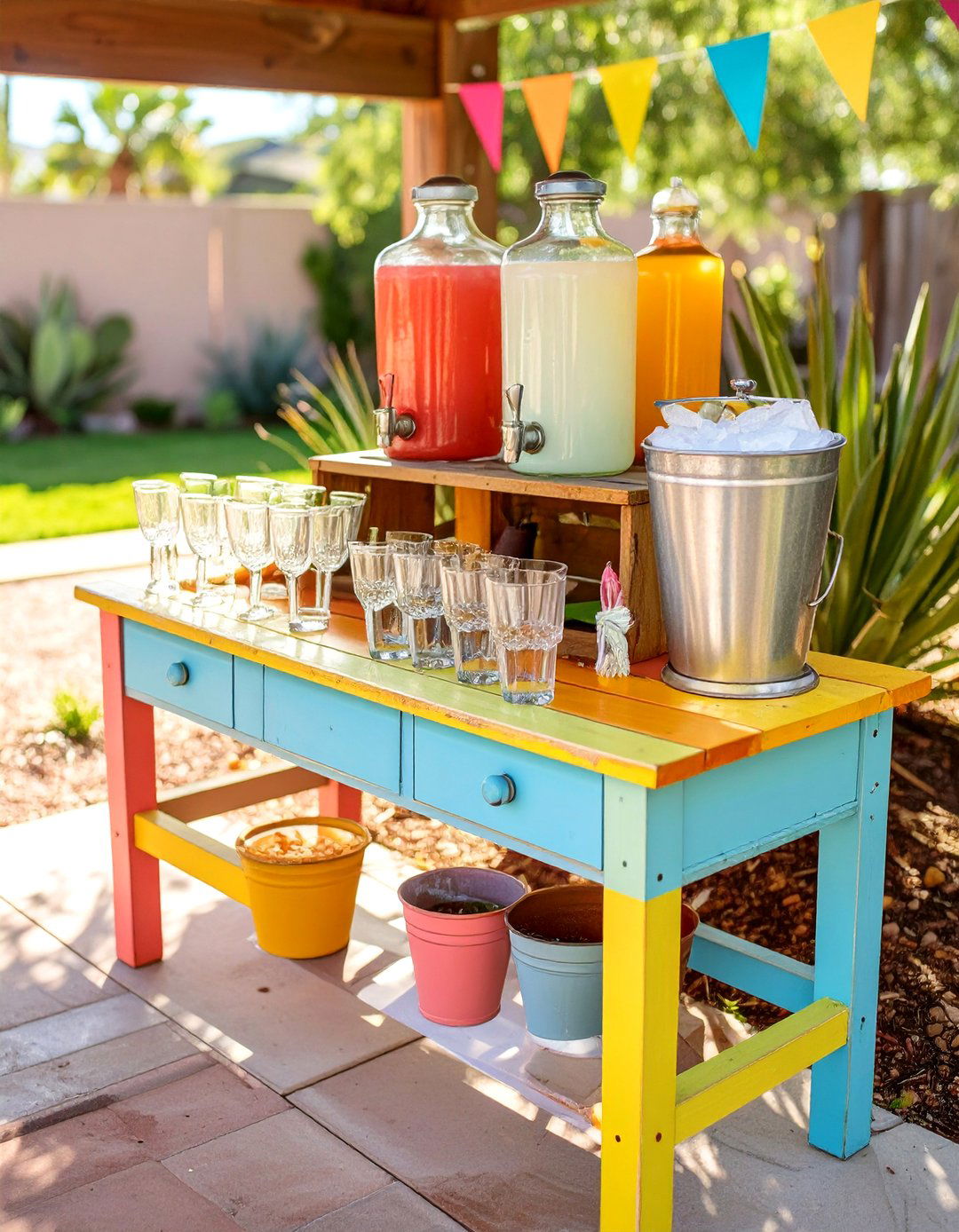 The DIY Outdoor Drink Station - 30 arizona backyard ideas on a budget