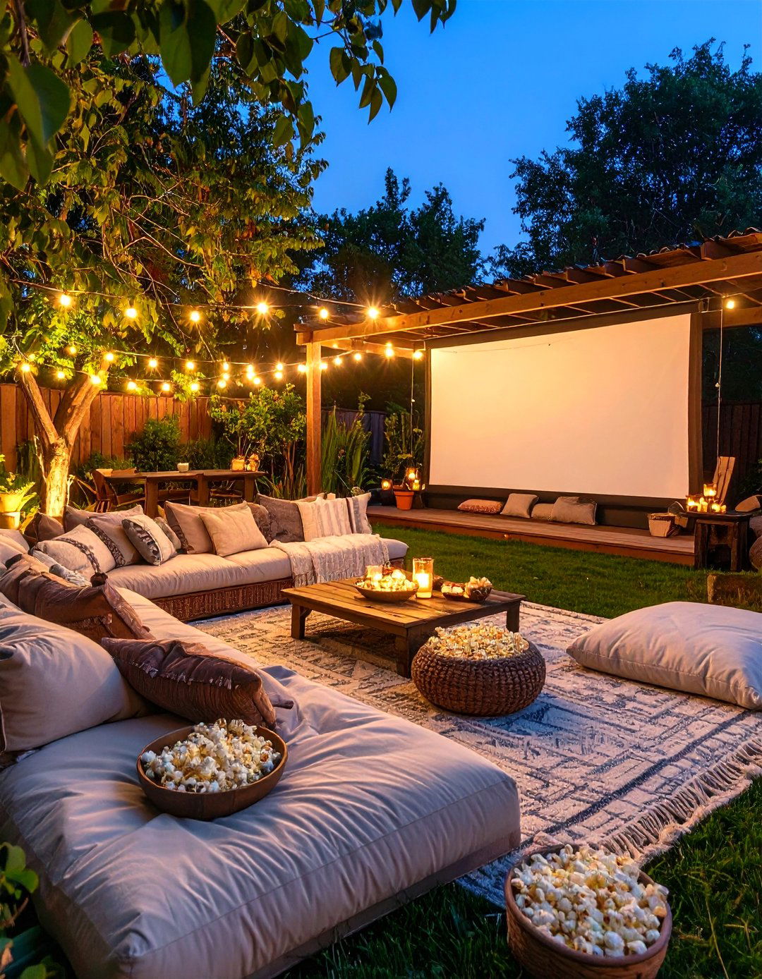 The DIY Outdoor Movie Theater - 30 diy patio ideas on a budget