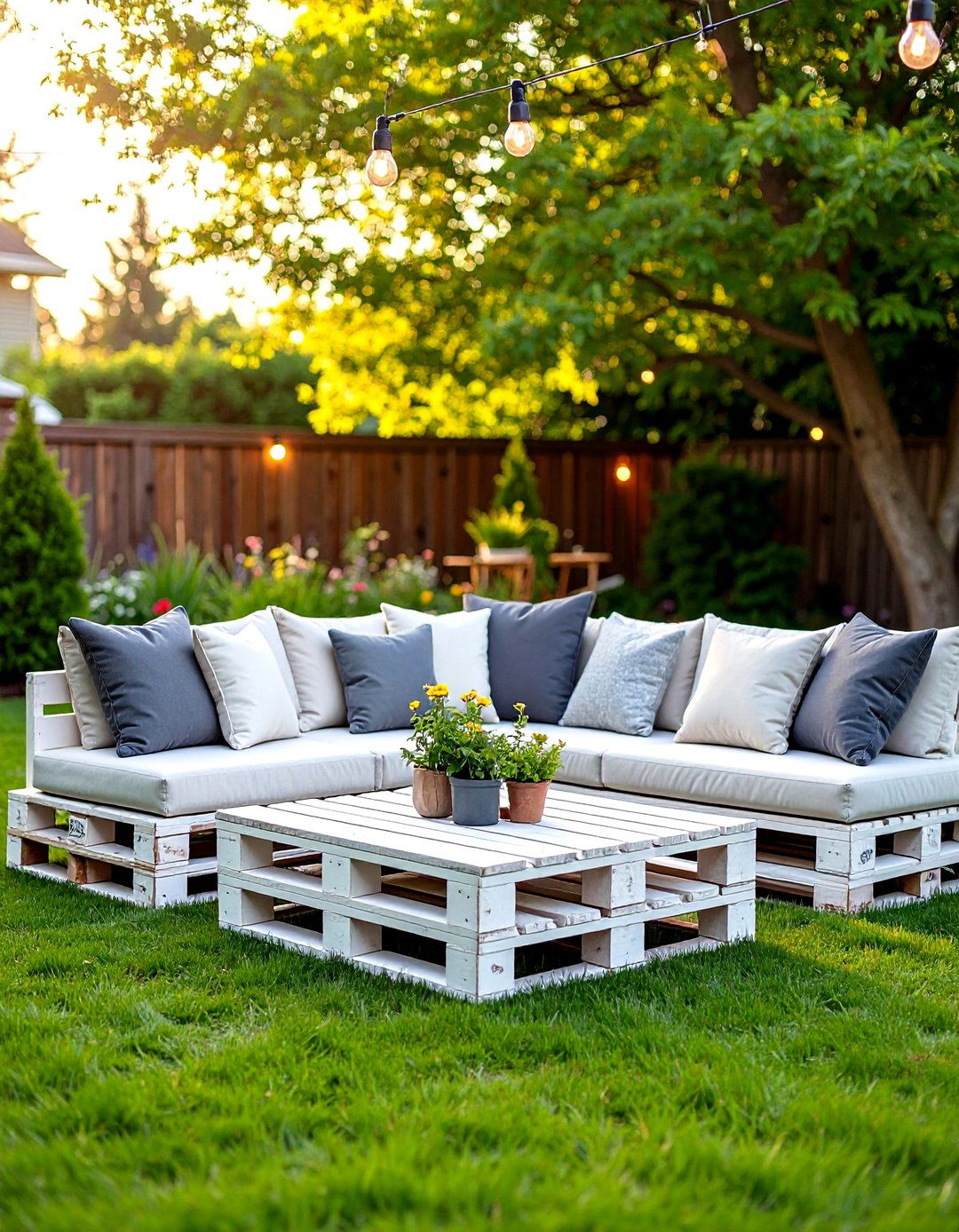 The DIY Pallet Lounge - 30 large backyard ideas on a budget