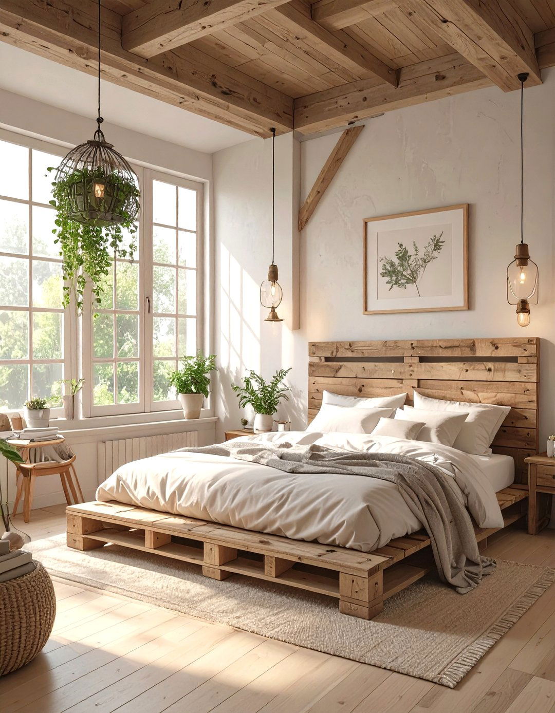 The DIY Pallet Wood Bedroom - 30 mens bedroom ideas on a budget