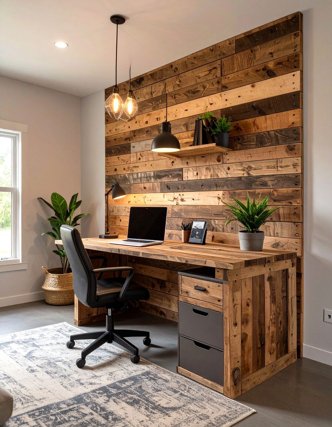 The DIY Pallet Wood Garage Office - 30 garage office ideas