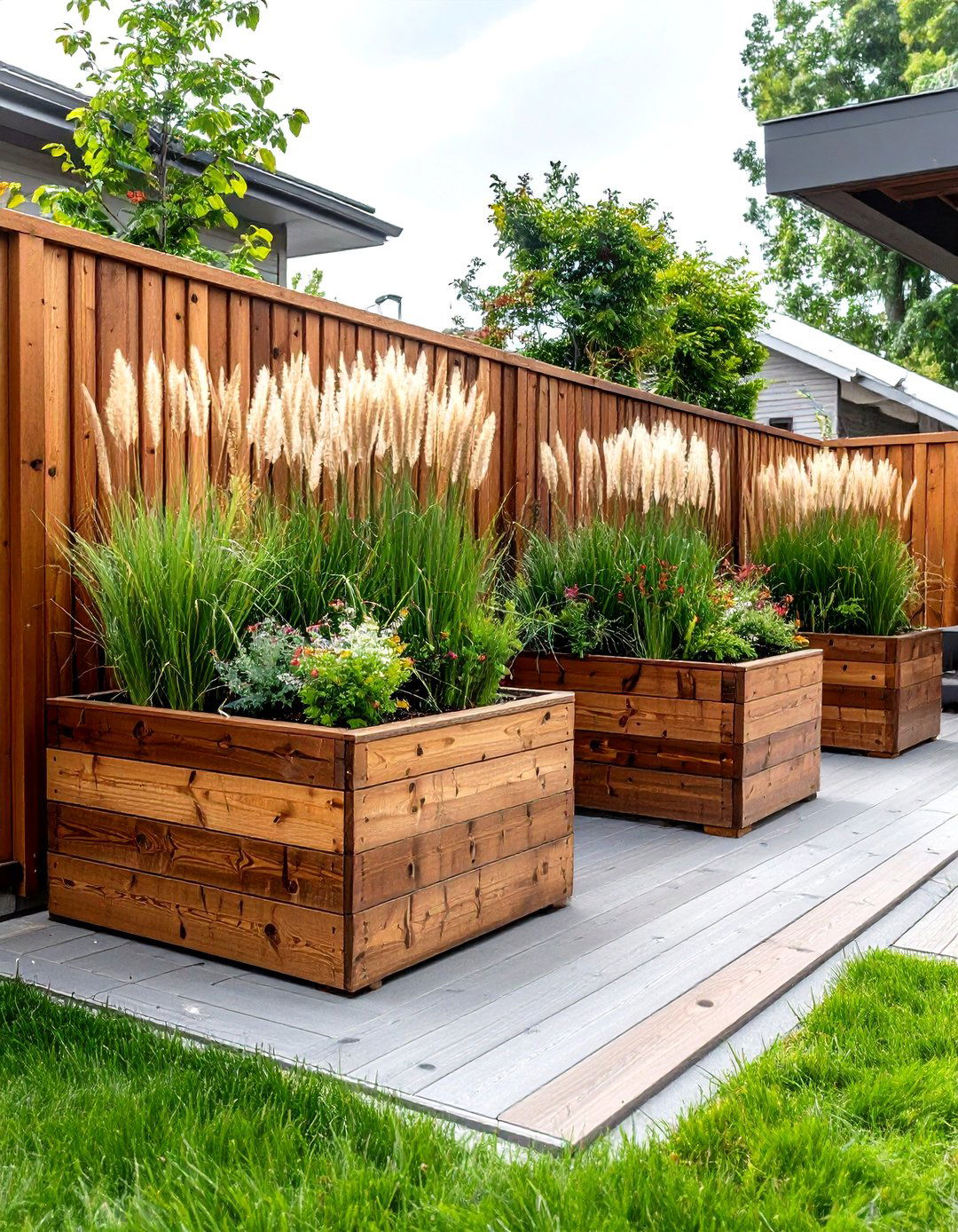 The DIY Planter Box Wall - 30 deck privacy screen ideas
