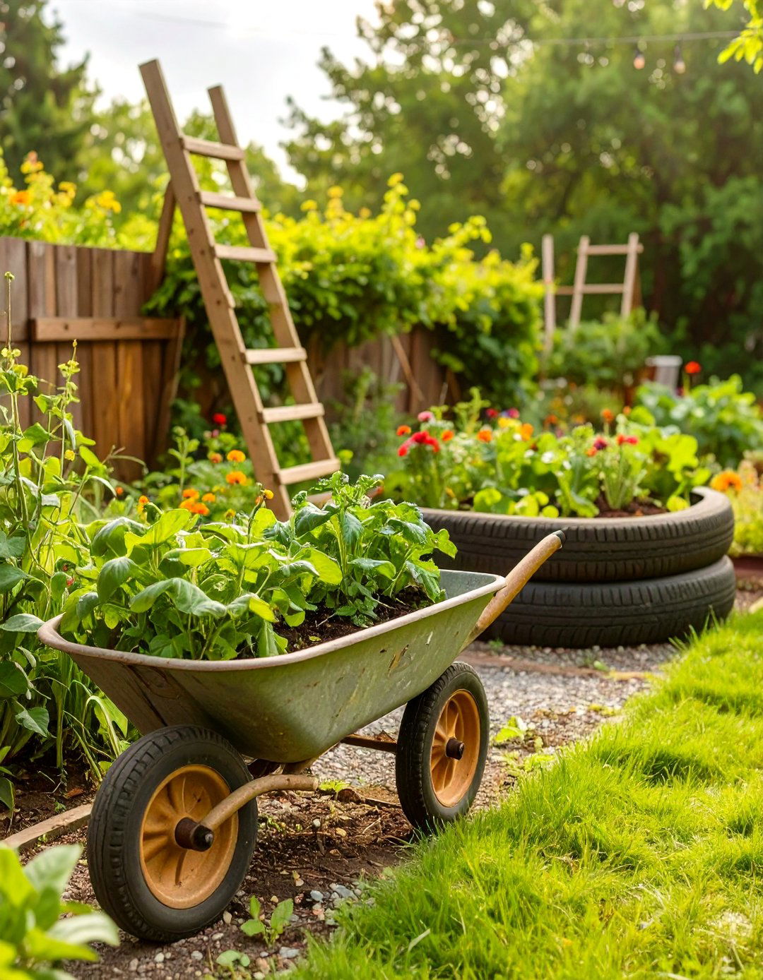 The DIY Upcycled Garden - 30 back yard garden ideas