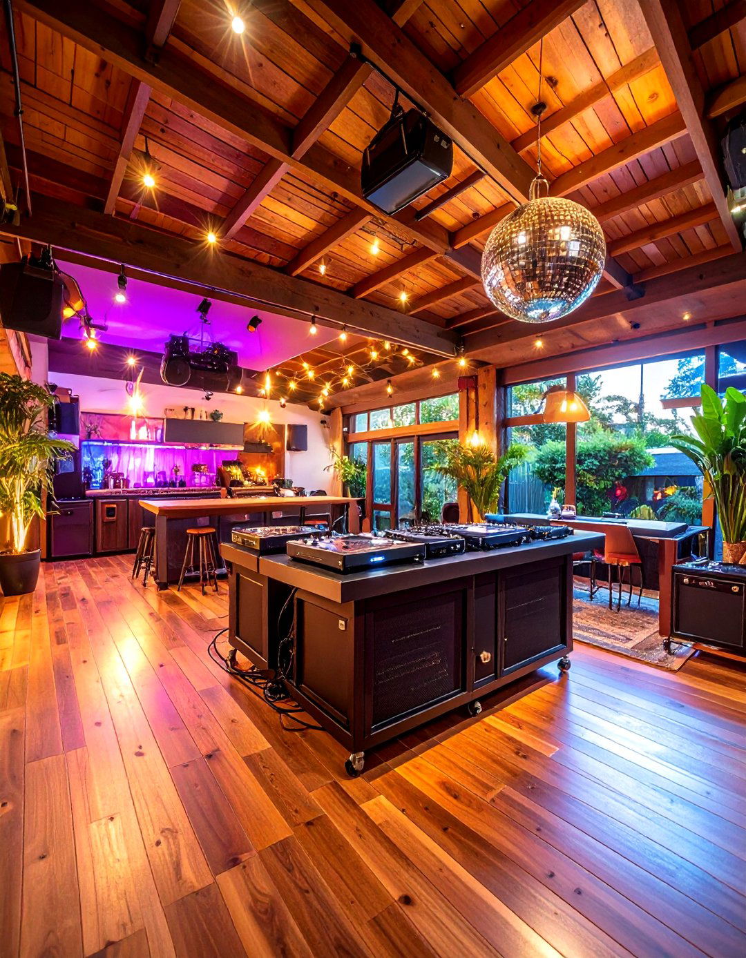 The DJ Booth and Dance Floor - 30 2 car garage man cave ideas