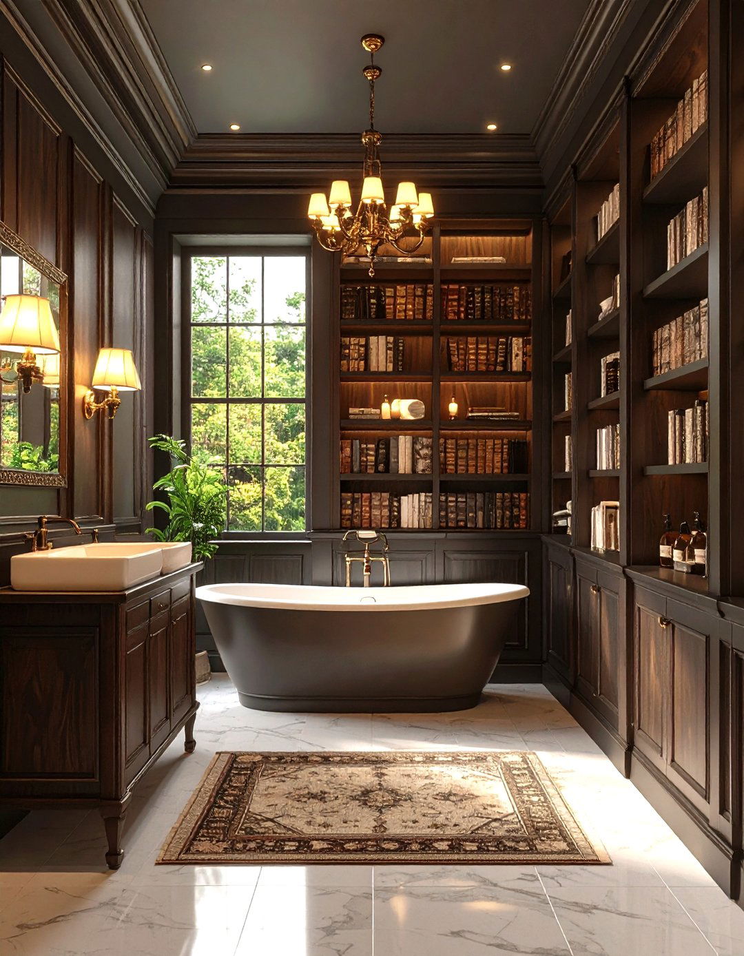 The Dark Academia Bathroom - 30 elegant bathroom ideas