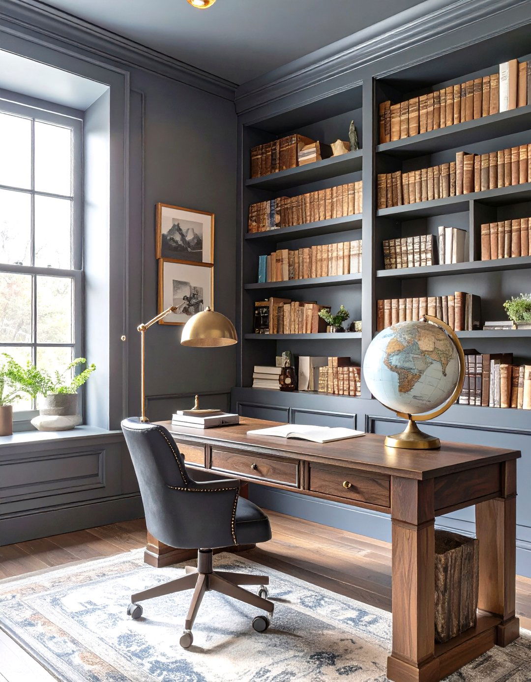 The Dark Academia Home Office - 30 home office organization ideas