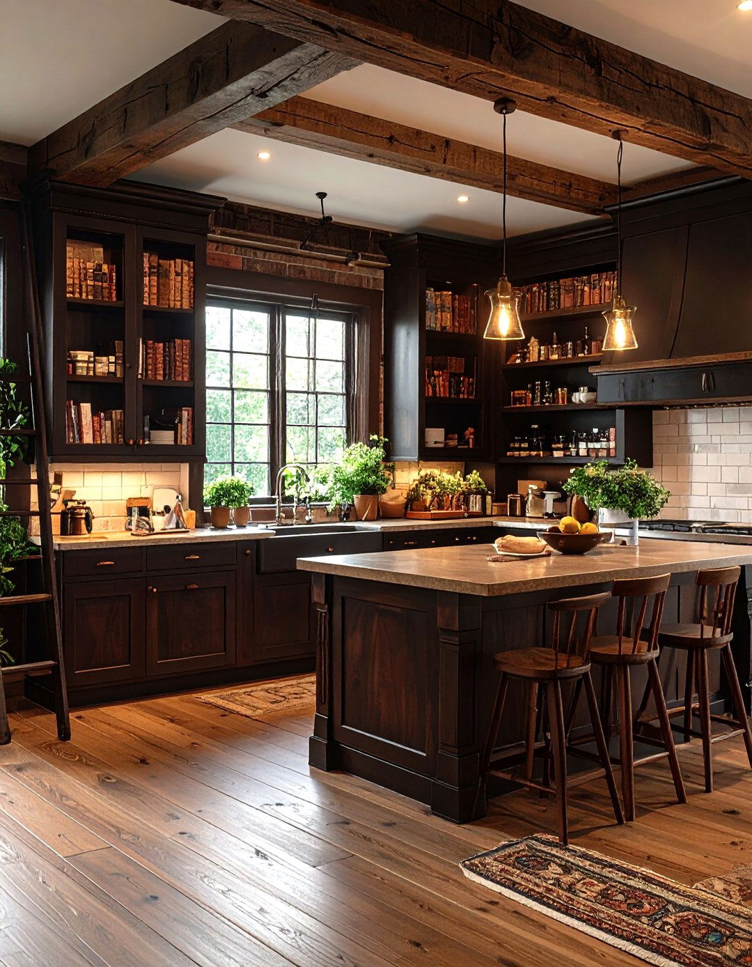 The Dark Academia Kitchen - 30 kitchen remodeling ideas