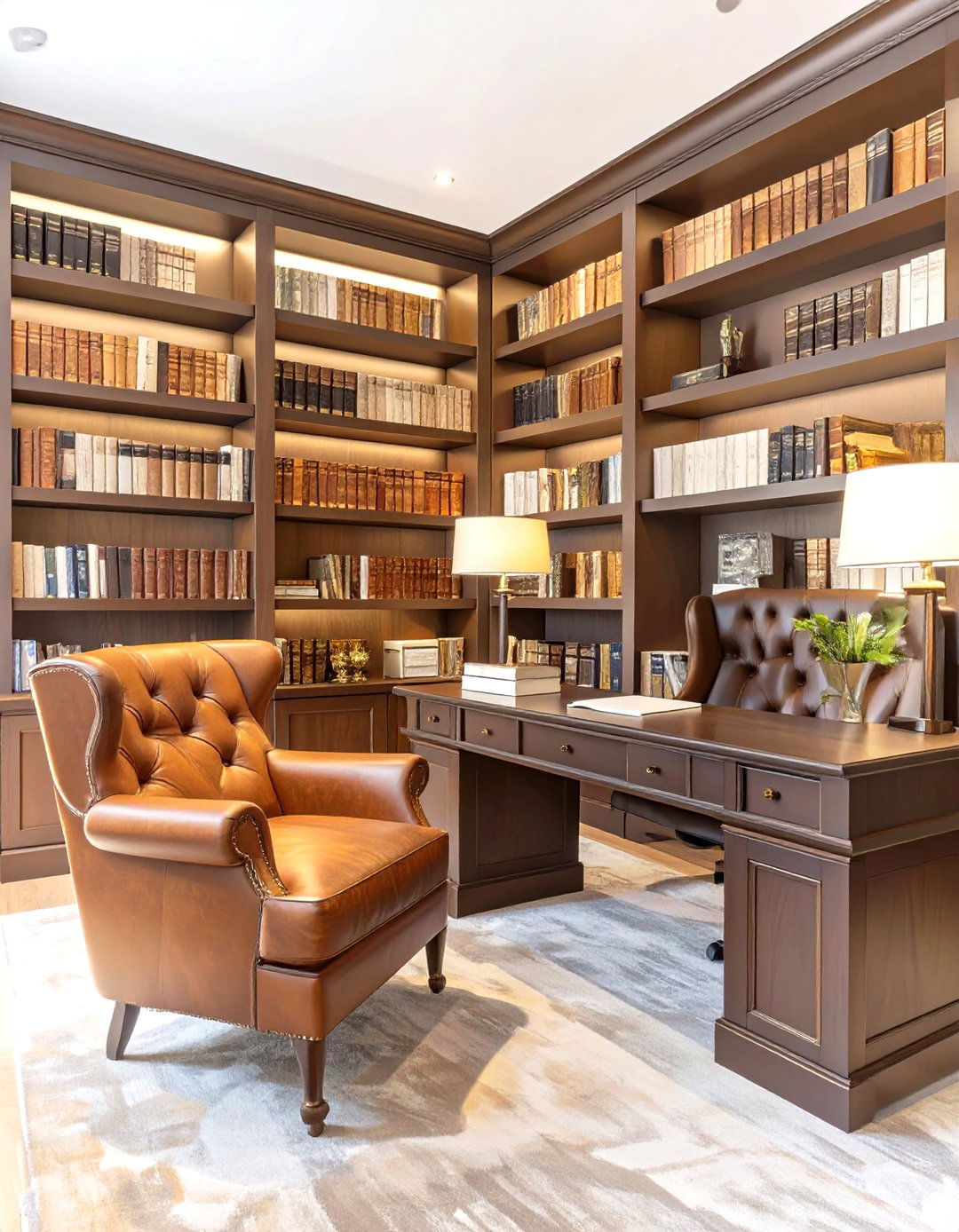 The Dark Academia Library Home Office - 30 mens home office ideas