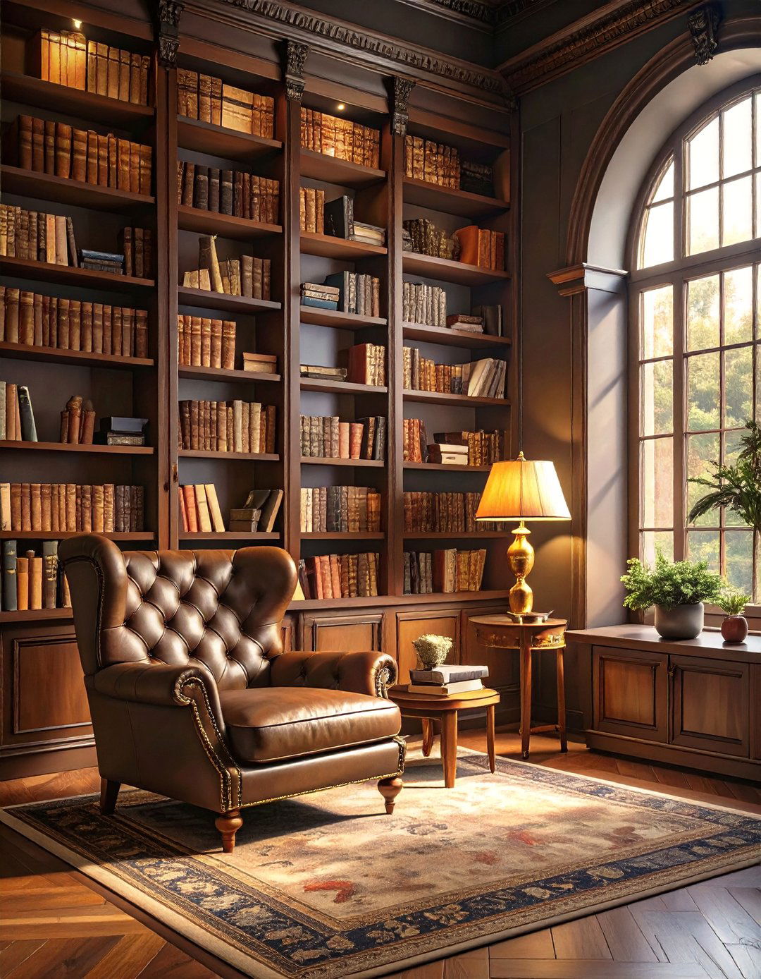 The Dark Academia Living Room - 30 budget apartment living room ideas