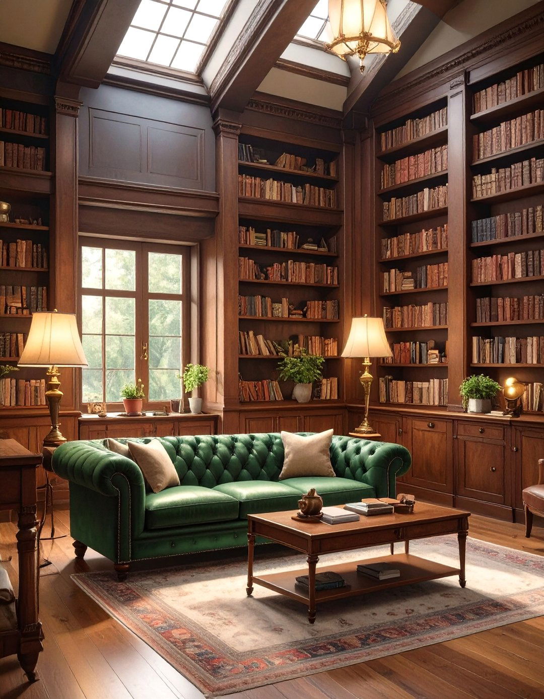 The Dark Academia Living Room - 30 dark green sofa living room ideas