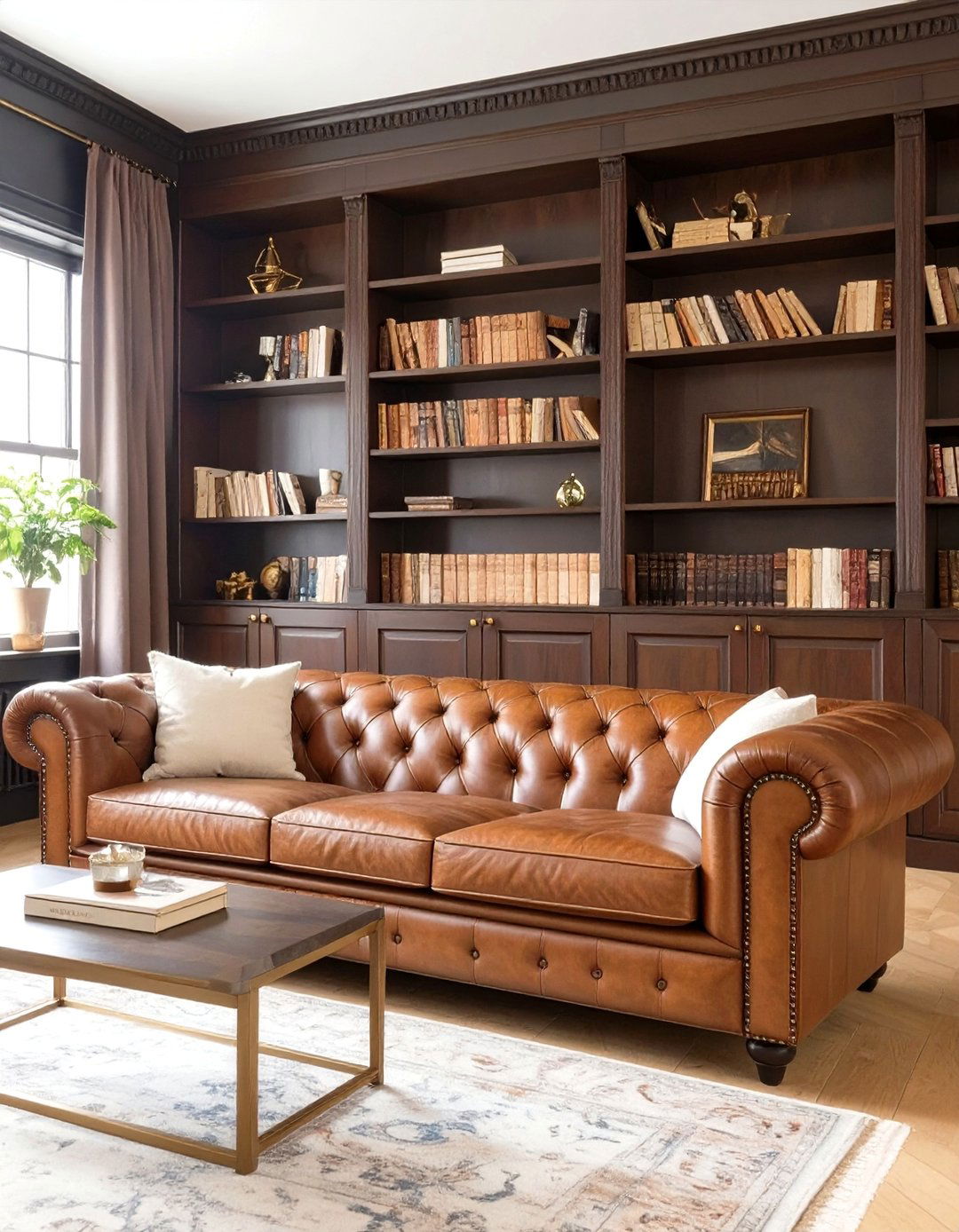 The Dark Academia Living Room Aesthetic - 30 cozy apartment living room ideas