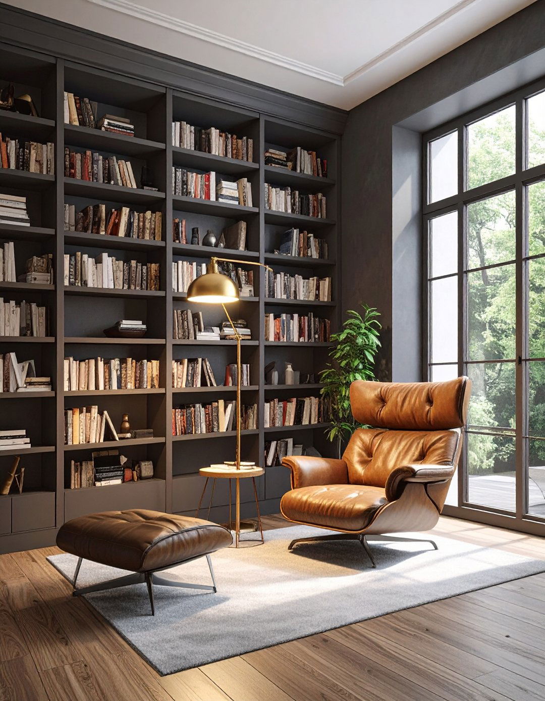 The Dark Academia Minimalist Library - 30 minimalist interior design ideas