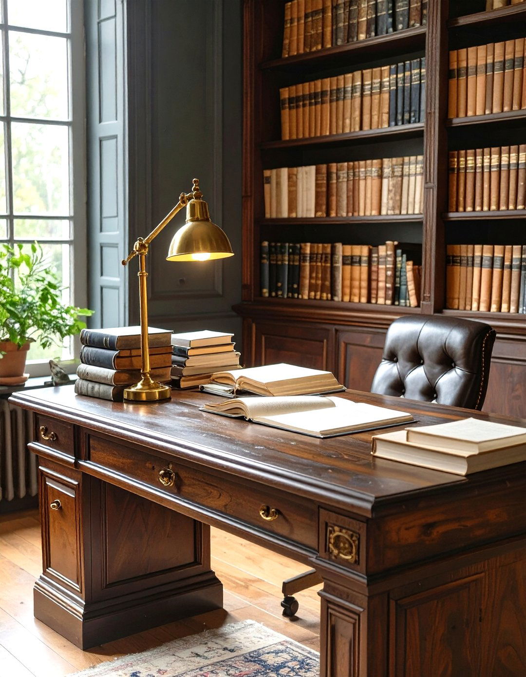 The Dark Academia Office Desk - 30 office desk ideas