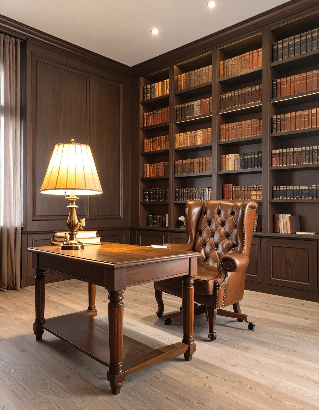 The Dark Academia Small Office - 30 modern small office interior design ideas