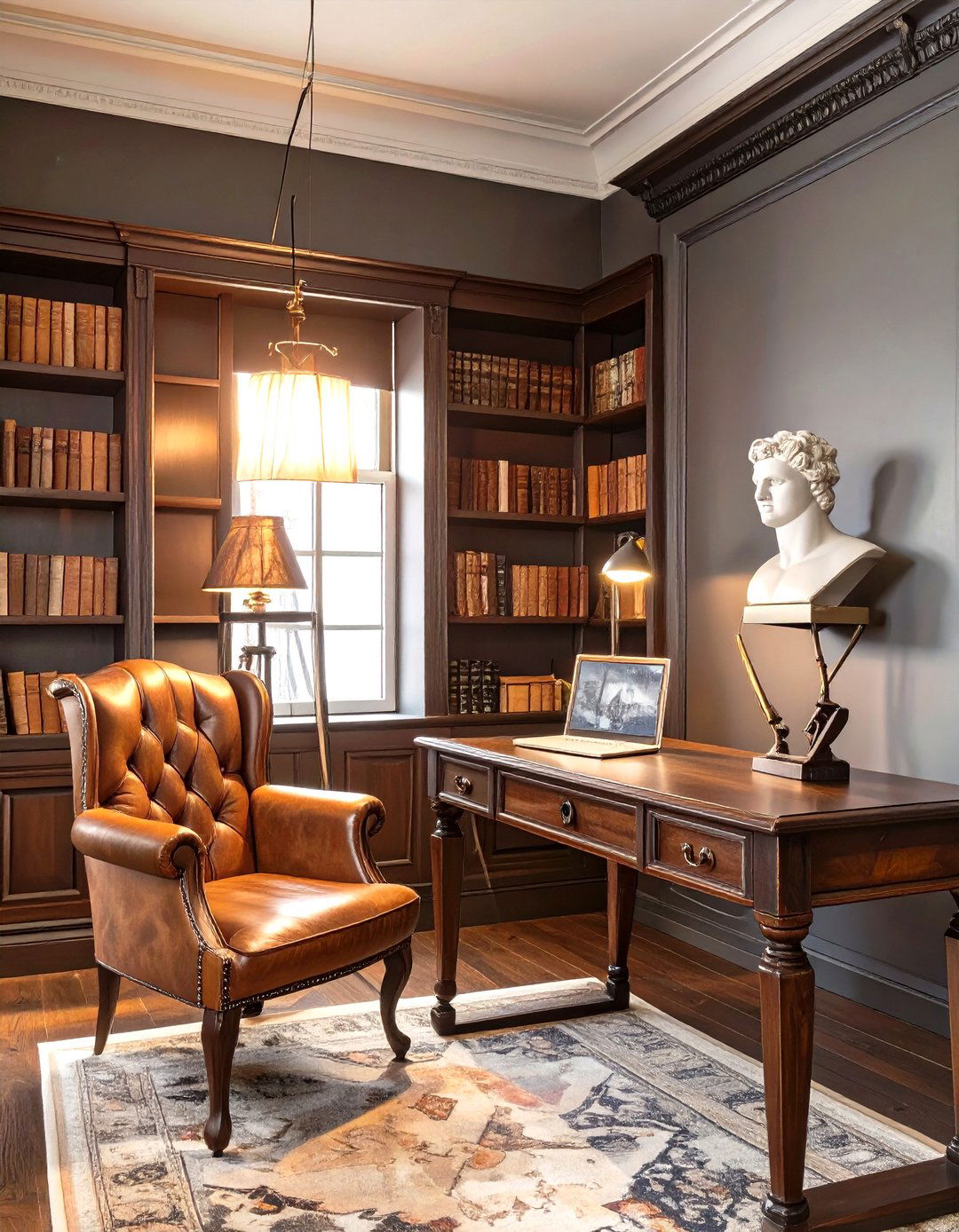 The Dark Academia Themed Office - 30 home office furniture ideas