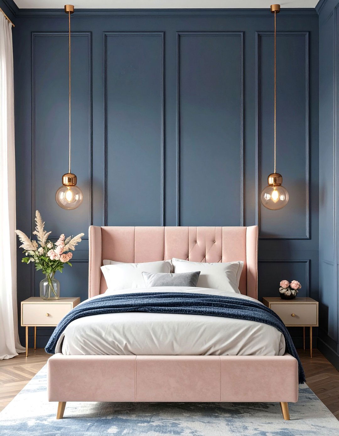30 Elegant Dark Blue Bedroom Ideas for a Serene Room - We Love Home Blog