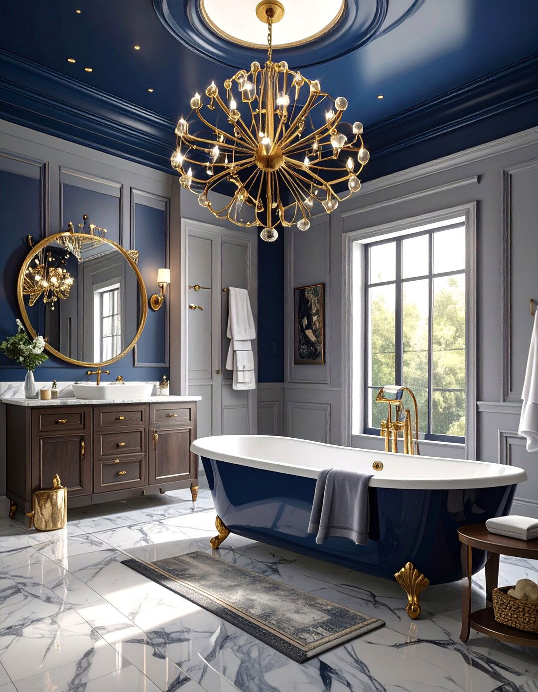 The Dark Ceiling Bathroom - 30 dark bathroom ideas