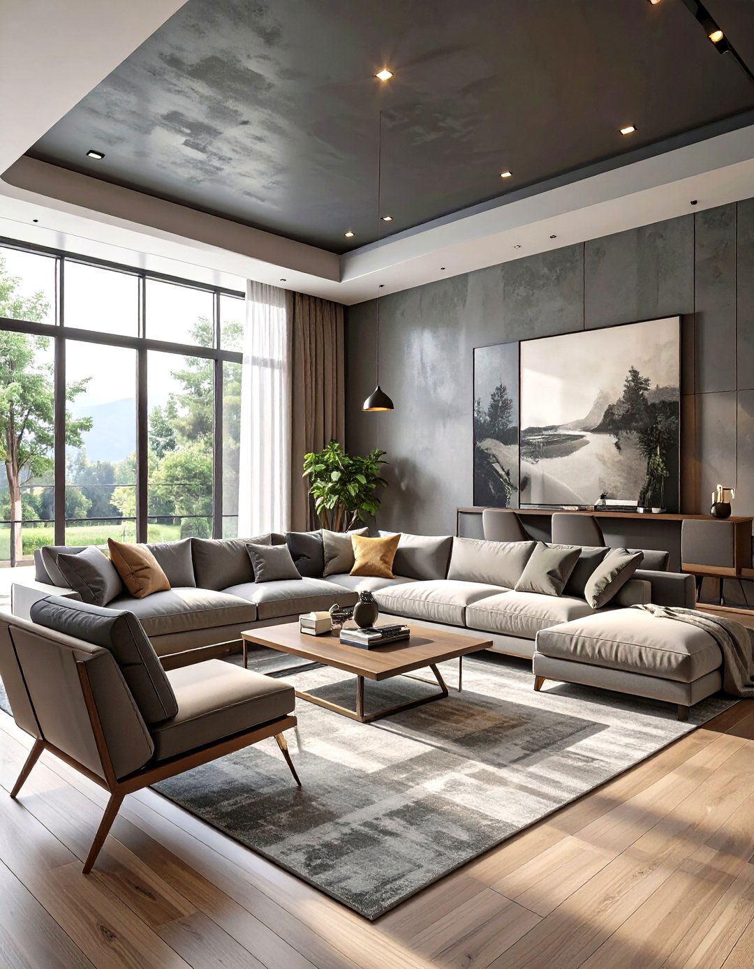 The Dark Ceiling Living Room - 30 moody living room ideas