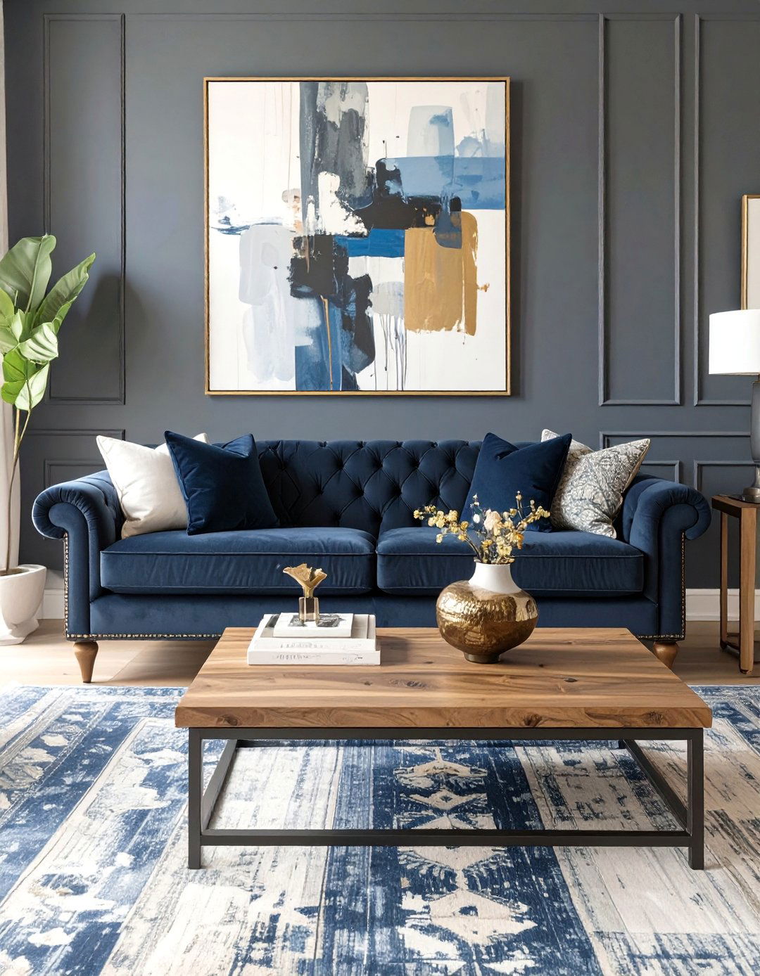 The Dark Transitional Living Room - 30 dark interior design ideas