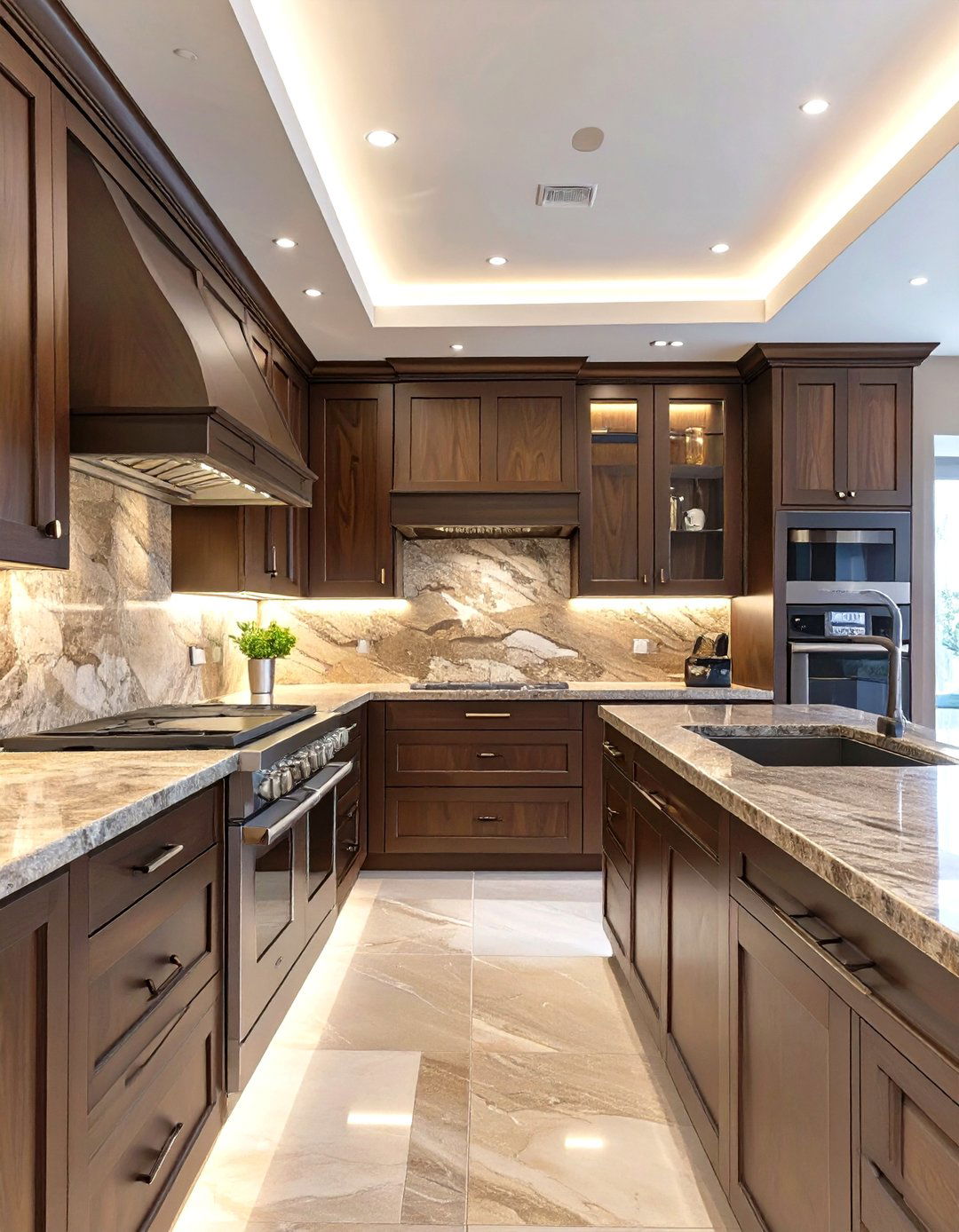 The Dark Wood Luxury Kitchen - 30 lowes kitchen design ideas