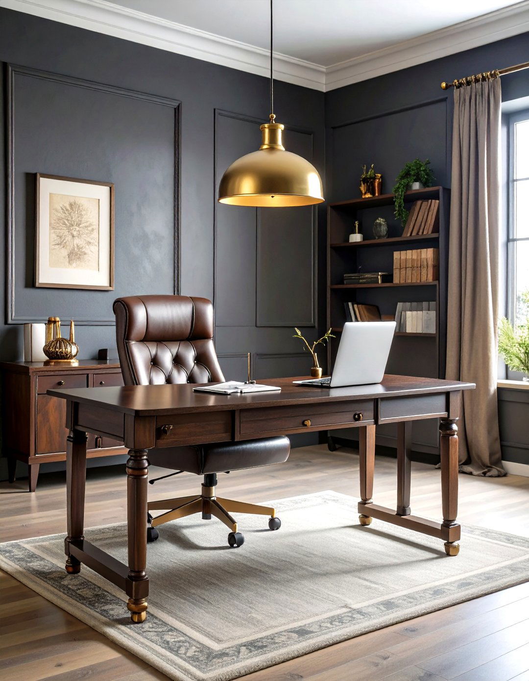 The Dark and Moody Academia Living Room Office - 30 living room office ideas