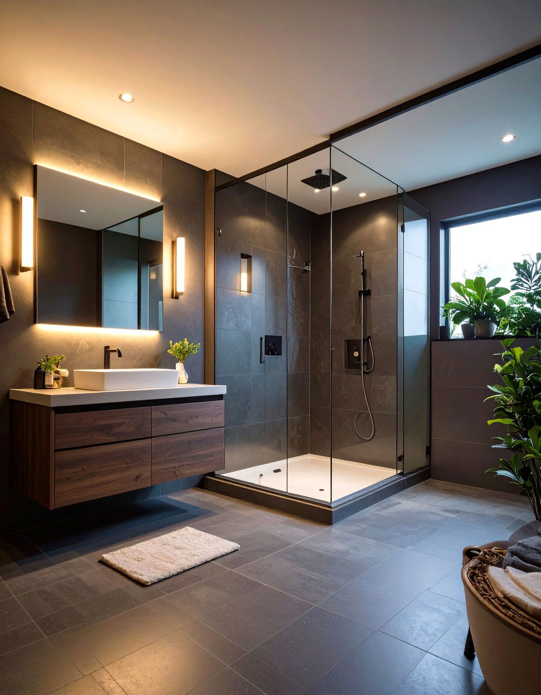The Dark and Moody Bathroom Retreat - 30 limited space small bathroom designs with shower
