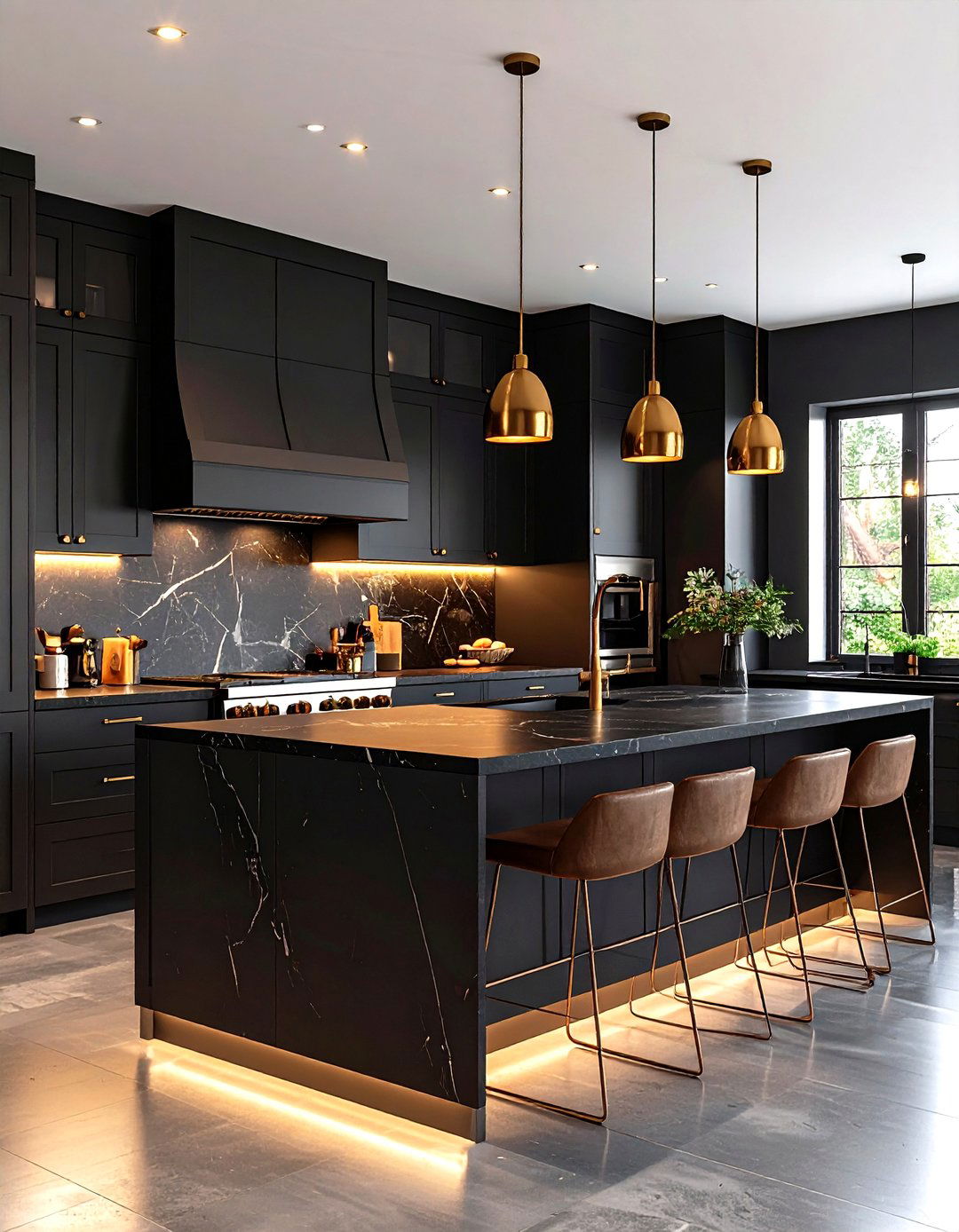 The Dark and Moody Dramatic Kitchen - 30 kitchen layout design tool ideas