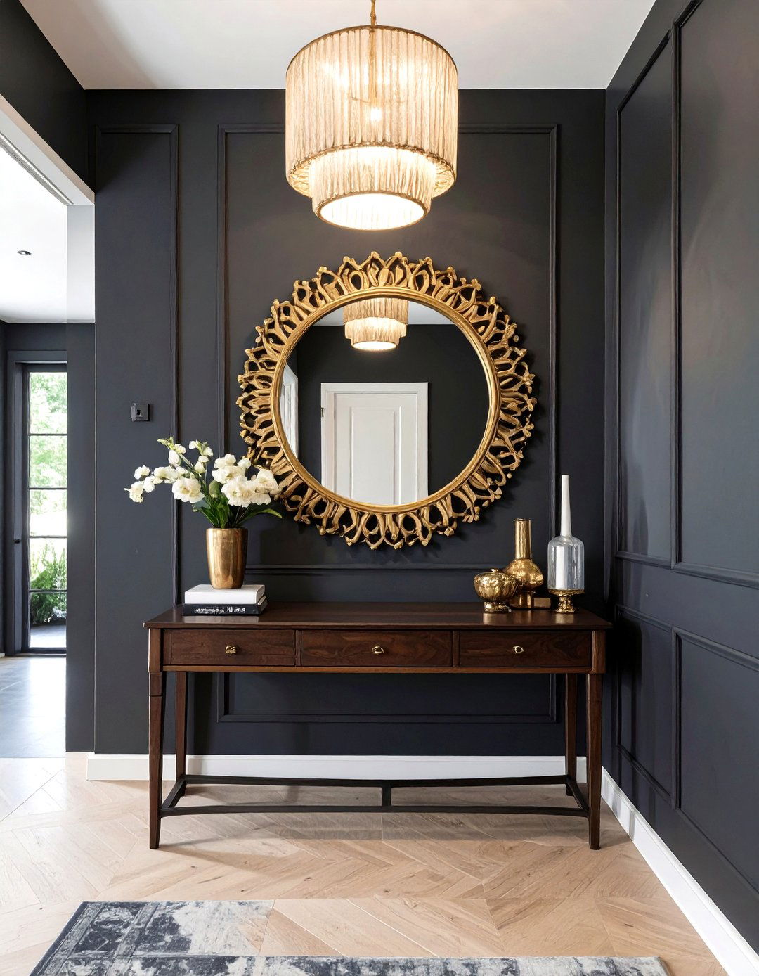 The Dark and Moody Entryway - 30 how to design a stylish entryway ideas