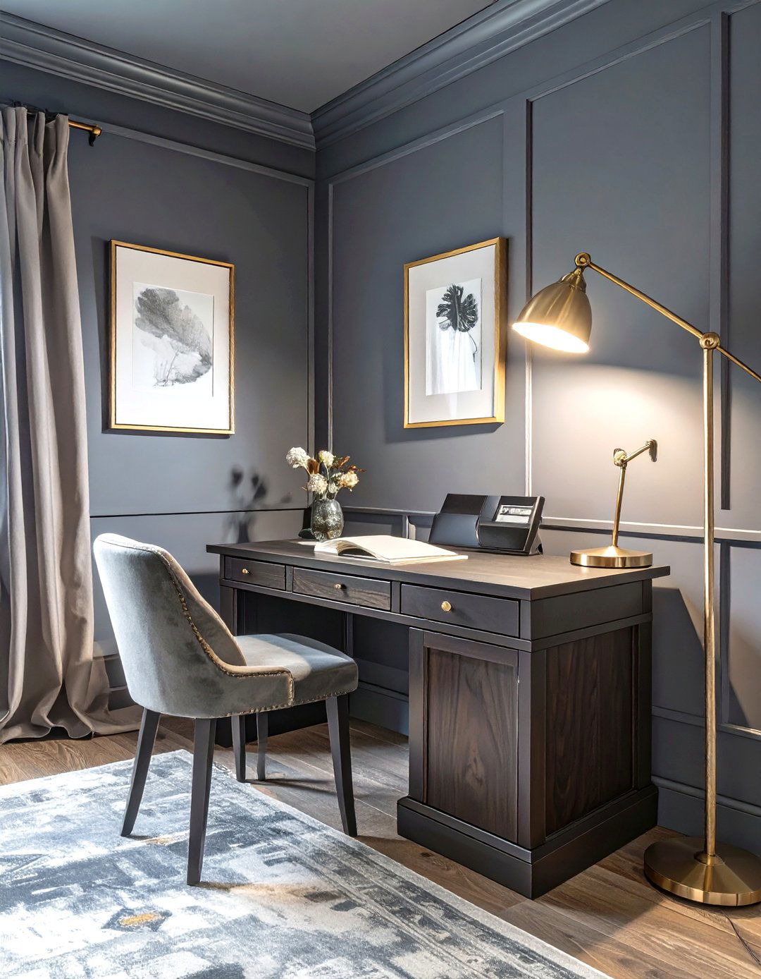 The Dark and Moody Home Office - 30 home office interior design ideas