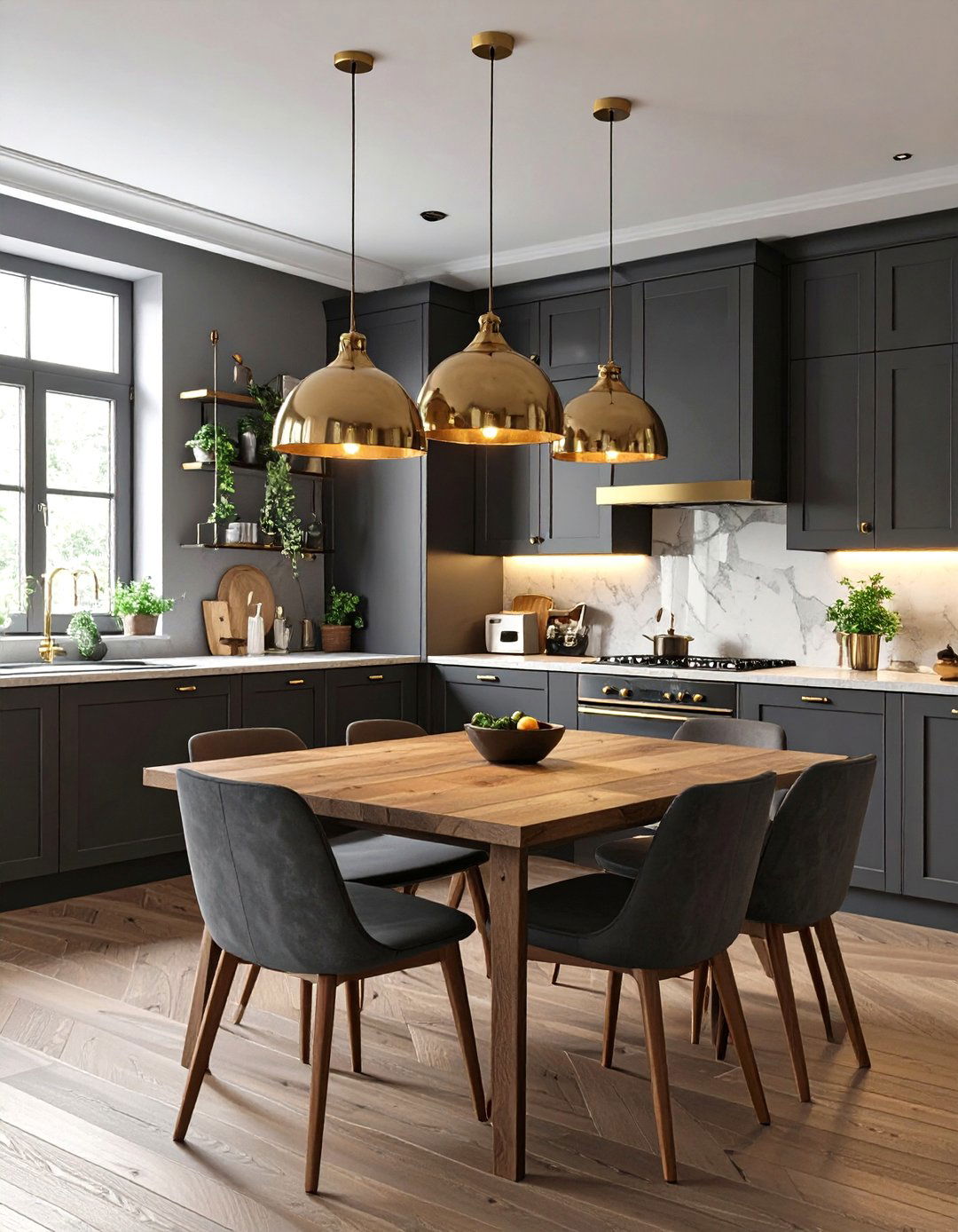 The Dark and Moody Kitchen Diner - 30 combined kitchen dining room ideas