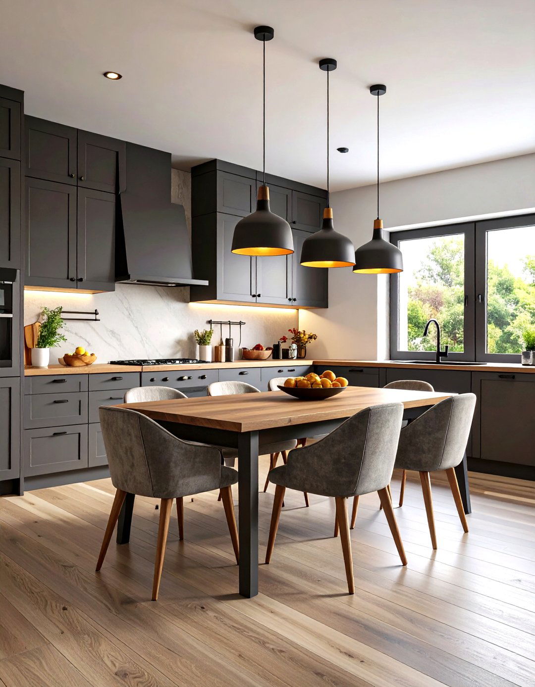 The Dark and Moody Kitchen Dining Room - 30 kitchen dining room ideas