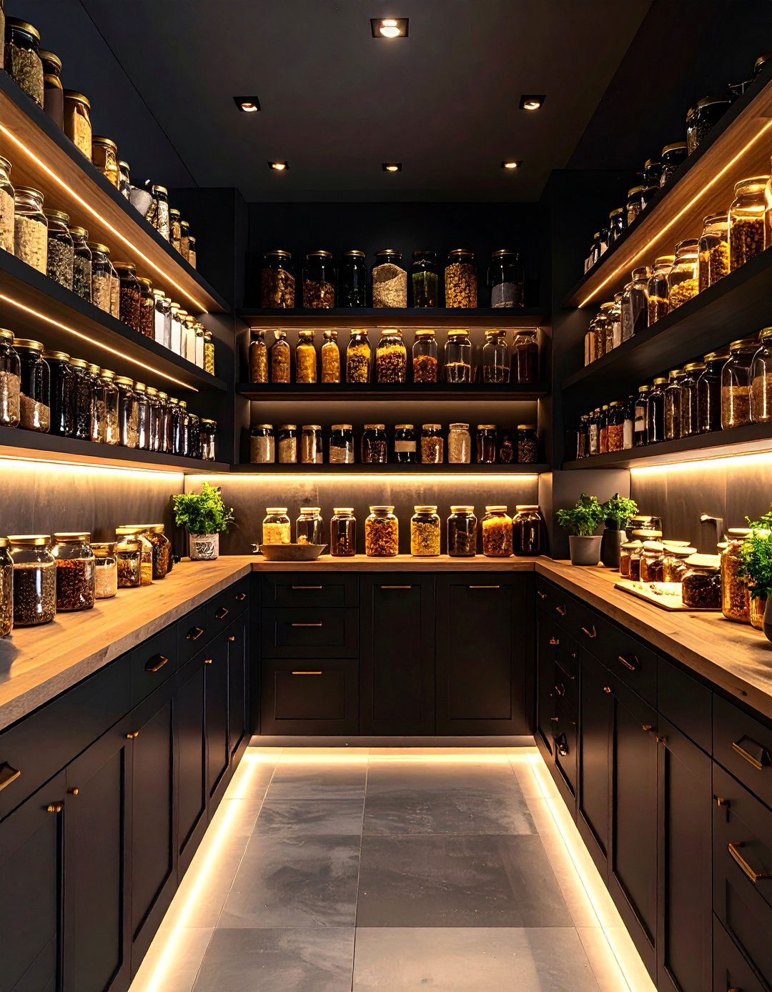 The Dark and Moody Kitchen Pantry - 30 kitchen pantry organization ideas