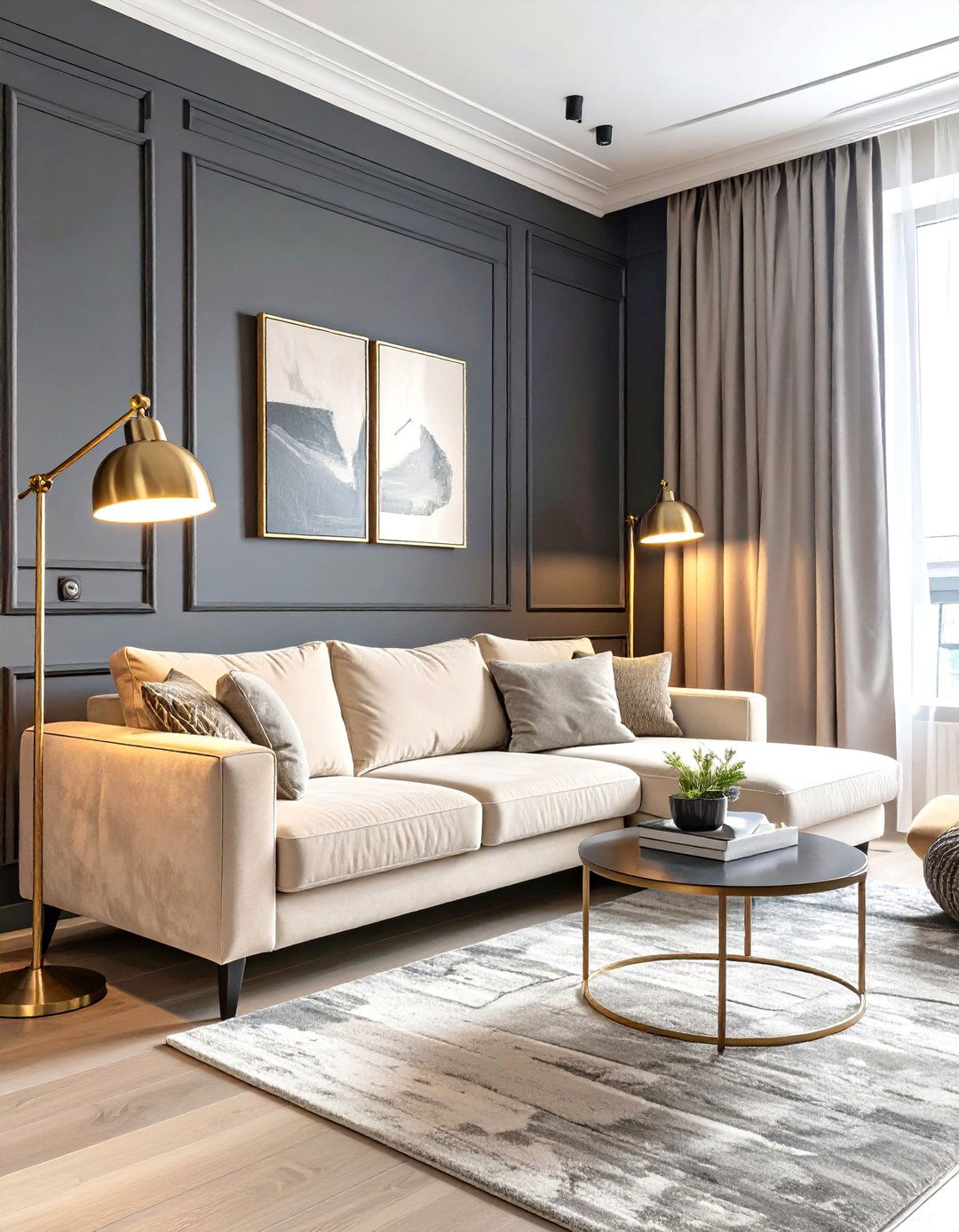The Dark and Moody Living Room - 30 extra small apartment living room ideas