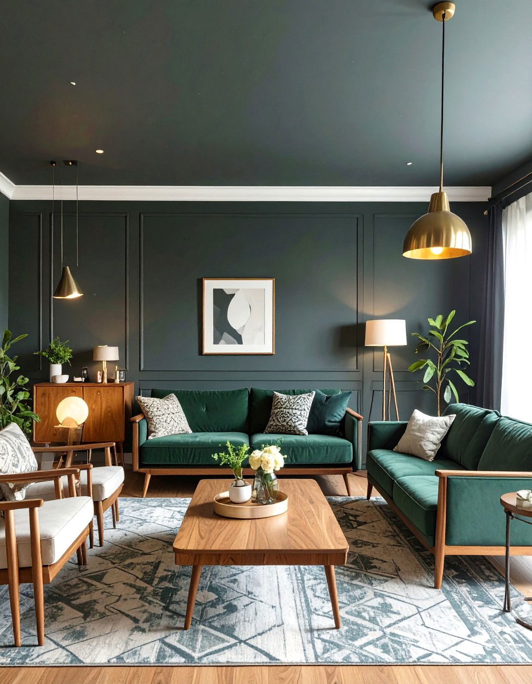 The Dark and Moody Living Room - 30 ai mid-century living room ideas