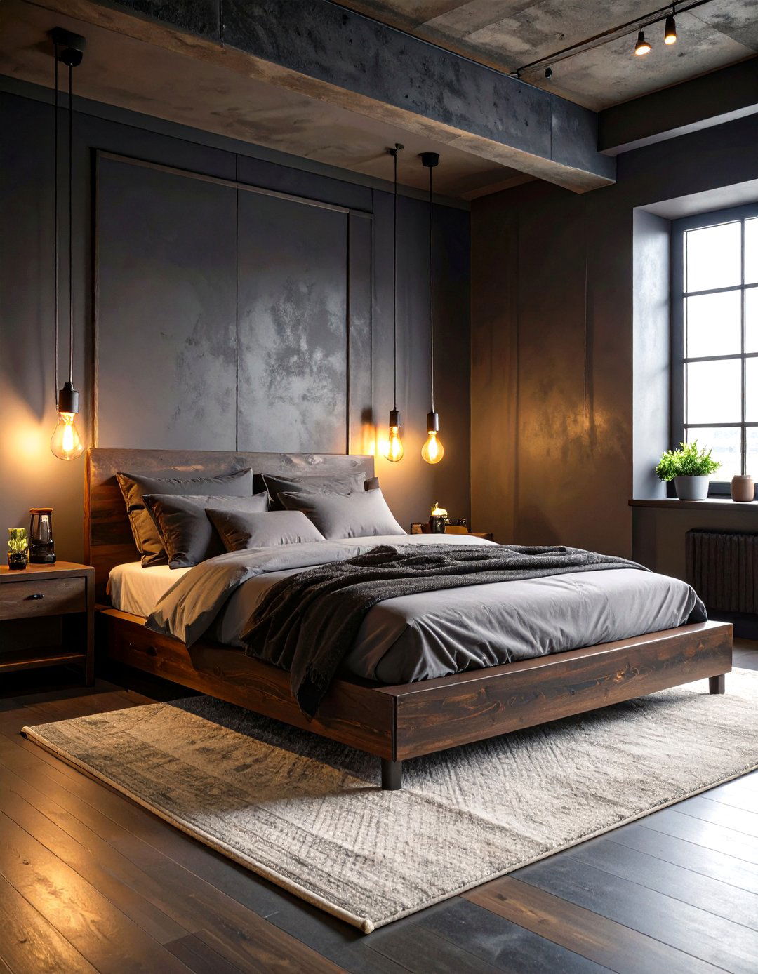 The Dark and Moody Loft Bedroom - 30 loft bedroom ideas